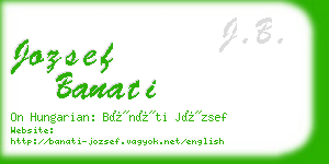 jozsef banati business card